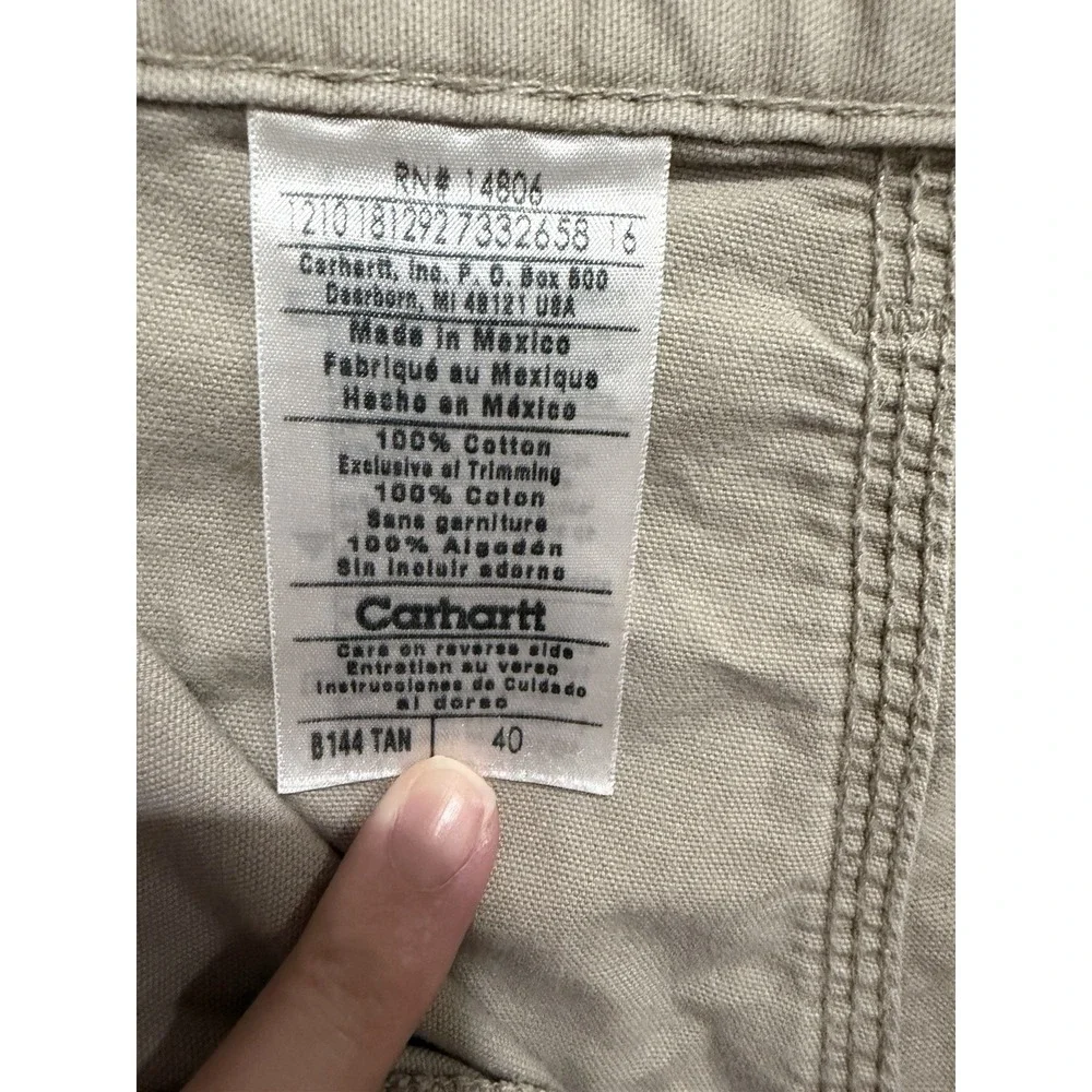 Carhartt Mens 40 Relaxed‎ Fit Canvas Utility 7